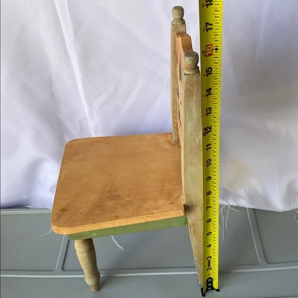 Vintage Hand Painted Floral Wooden Chair with Hand-Painted Design - Picture 7 of 9